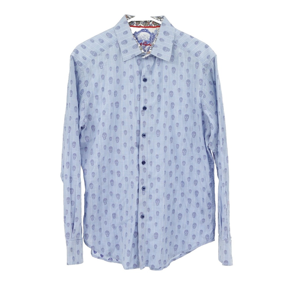Robert Graham Shirt SZ S Skull Print Contemporary Business Casual Workleisure